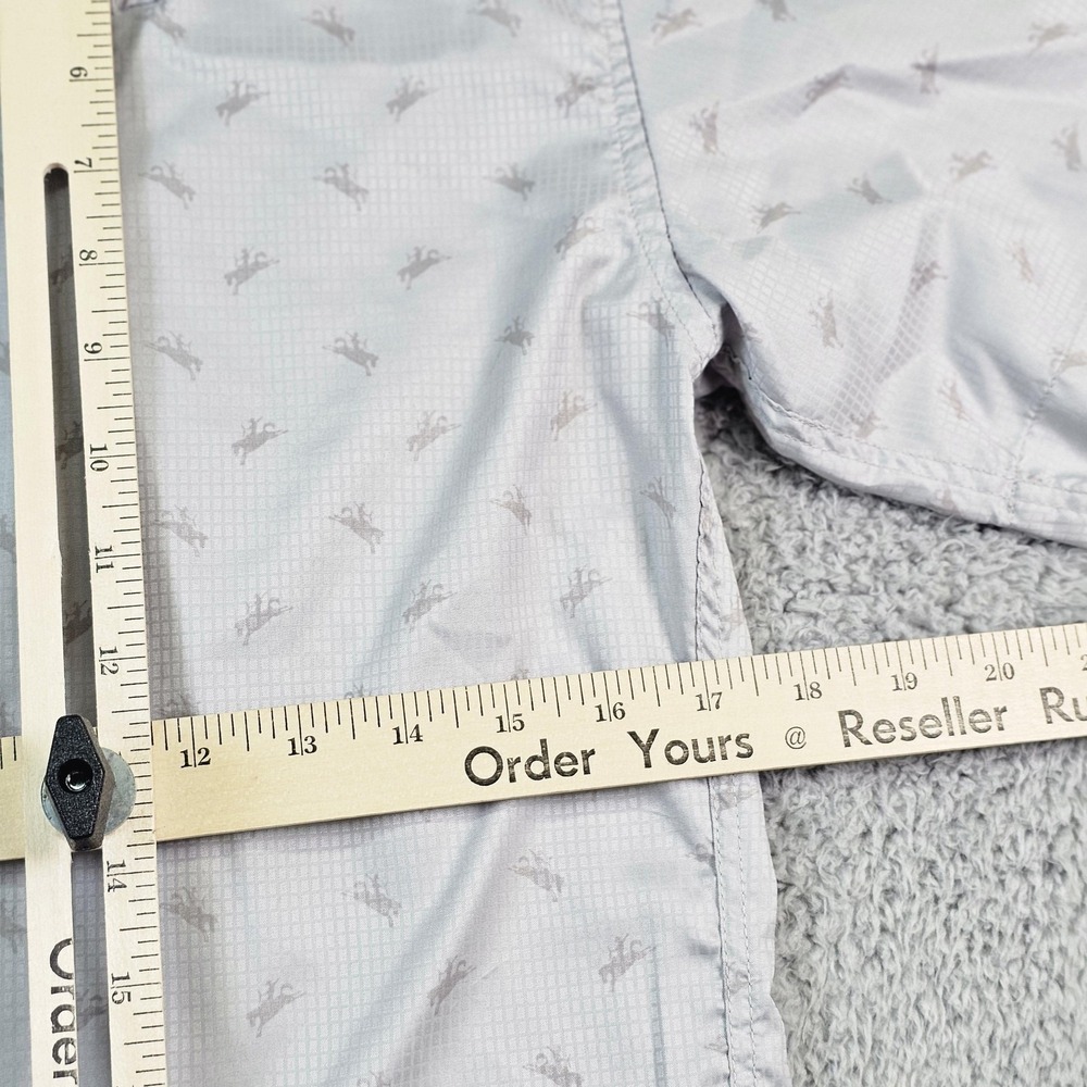Hooey Habitat Shirt Mens Small Gray Short Sleeve Pearl Snap Western Rodeo - Picture 10 of 10